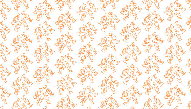 halloween candy vector seamless pattern