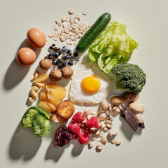 breakfast with eggs and vegetables