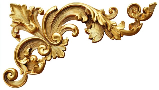 Ornate gold corner embellishment