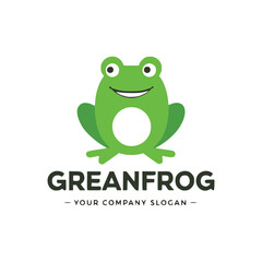 Frog logo design vector illustration