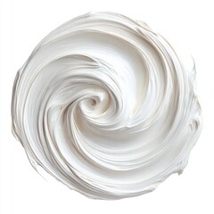 Creamy swirl texture, circular, white, abstract