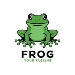Frog logo design vector illustration