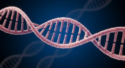 Intricate 3D visualization of a DNA double helix structure, representing the fundamental blueprint of life, genetic research, and molecular biology concepts