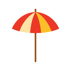 Obraz premium red beach umbrella vector art