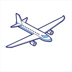 Passenger airplane isolated
