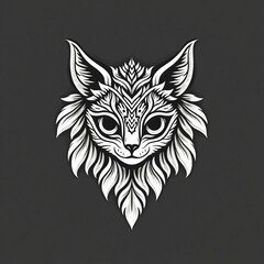 Obraz premium Abstract Cat Logo Illustration