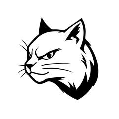 Vintage Cat Emblem Illustration