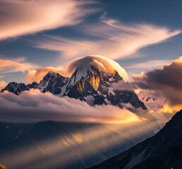 sunrise in the mountains