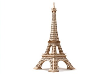 Detailed wooden Eiffel Tower model