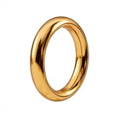 A gold band ring, smooth and round