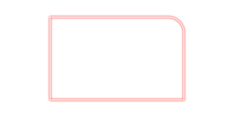 Neon Glowing line frame isolated
on a Transparent Background