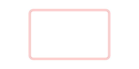 Neon Glowing line frame isolated
on a Transparent Background