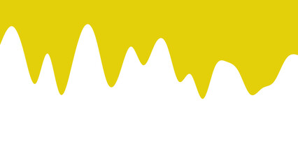 Vibrant yellow liquid dripping down a clean white background, creating an energetic and fluid graphic element suitable for sweet food concepts or playful designs.
