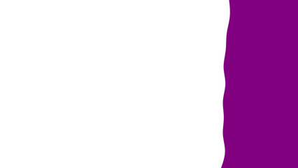 Modern abstract background featuring a clean, wavy division between crisp white and rich purple. Ideal for graphic design, presentations, and creative projects.