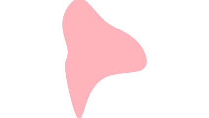 Modern abstract pink organic shape on a clean white background. Versatile graphic element for design, branding, marketing, and digital projects.