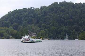 Windermere car ferry. Overcaste Day.