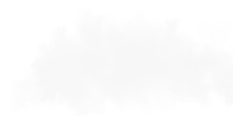 Wispy white smoke cloud isolated on transparent background