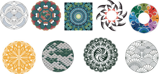 Mandala Decorative Pattern Circle Vector Collection
