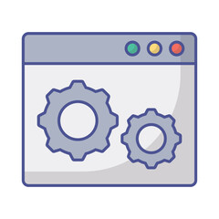  Algorithm,  Vector Icon which can easily modify or edit