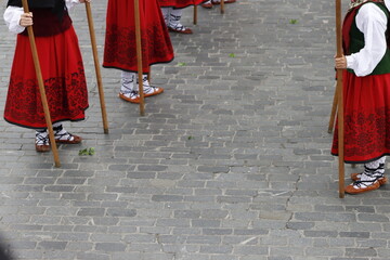 Basque folk dance street festival
