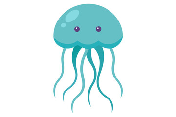 octopus cartoon isolated on white