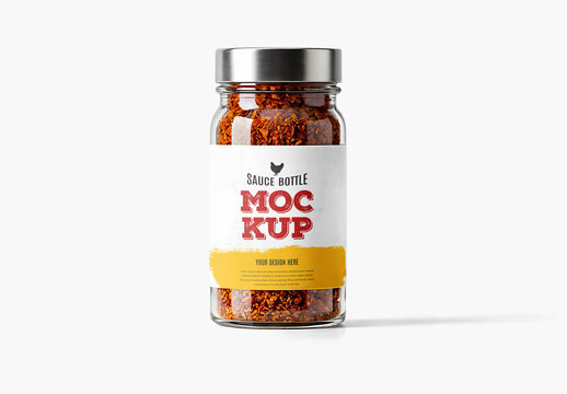Jar Condiment Bottle Mockup
