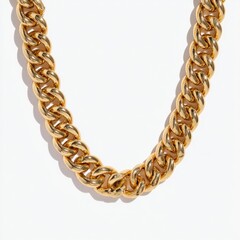 Gold chunky chain necklace