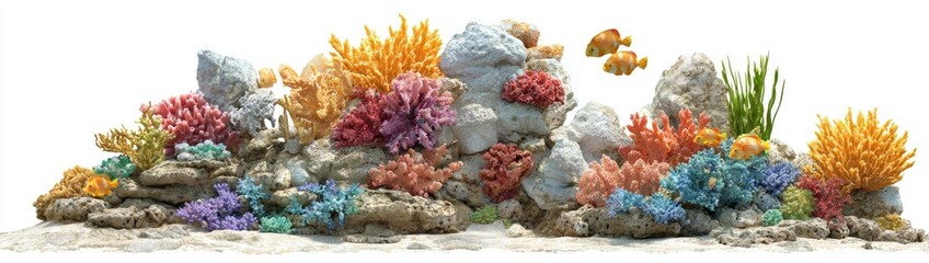 Vibrant coral reef scene