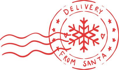 Delivery From Santa Christmas Stamp