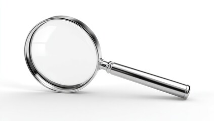 Chrome magnifying glass on white background (1)