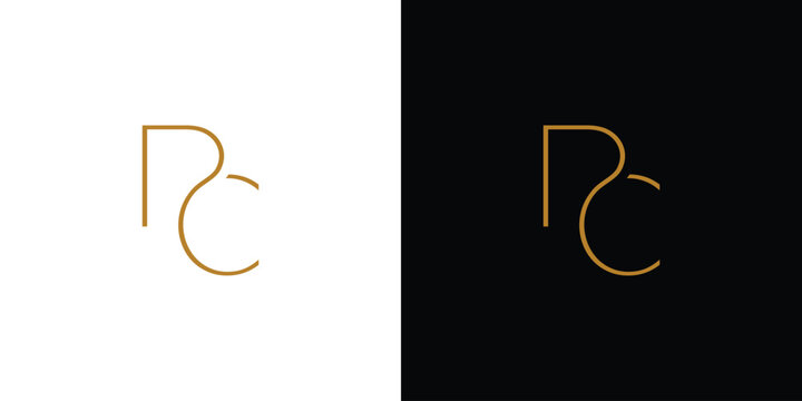 Modern and luxurious PC logo design