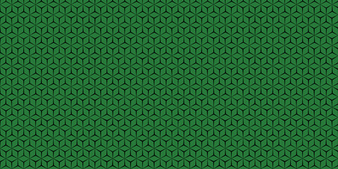 seamless geometric cubical 3D graphic design pattern. Dark Minimalist 3D Lit Transparent Cubes Grid Pattern. Cube seamless background. Vector illustration. Vector seamless geometric hexagon pattern.