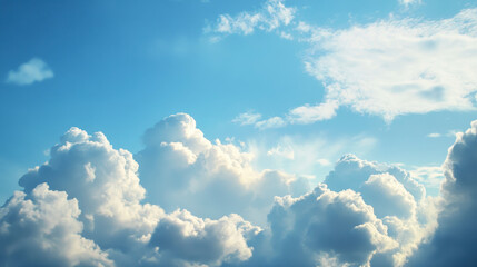 Expansive Blue Sky Filled With Wispy White Clouds Under Sunlight