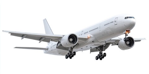 Large white jet airliner in flight (1)