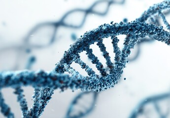 DNA double helix, detailed 3D rendering