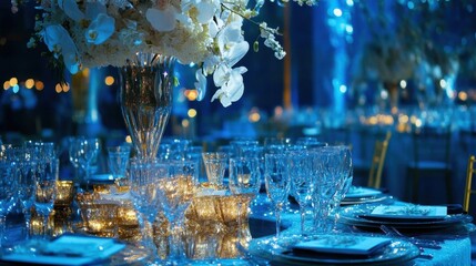 Elegant Wedding Reception Tablescape.