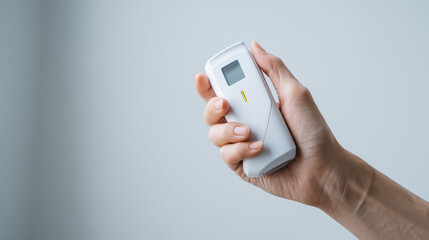 dermatologist hand holding modern laser hair removal device