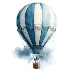 Watercolor hot air balloon illustration