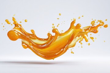 Orange juice splash, dynamic and vibrant (1)