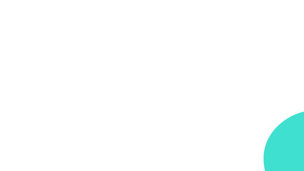 Clean, minimalist white background with a vibrant turquoise geometric element. Ideal for modern design, text, product display, or branding.