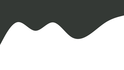Abstract wavy dark grey shape on a clean white background, creating a modern, clean design. Ideal for backgrounds, banners, or graphic elements.