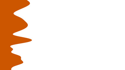 Abstract orange wavy shape creating a dynamic, fluid border on a clean white background, perfect for modern graphic design, branding, and presentations.