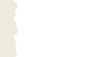 Clean white background with a wavy light beige edge, offering ample copy space. Ideal for design, marketing, or minimalist presentations.