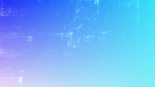 Transparente Datenbl&ouml;cke im digitalen Netzwerk &ndash; dynamische Struktur f&uuml;r Wissenschaft, IT, Forschung & digitale Kommunikation in Bewegung, Technologie, Daten, Wissenschaft, blau