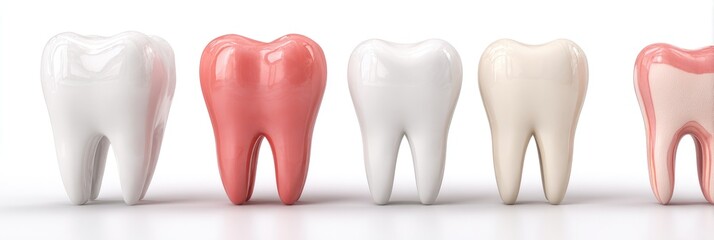 Teeth showing different shades of color