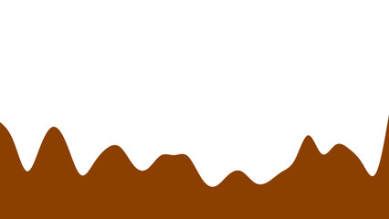 Abstract brown and white graphic depicting dripping chocolate or sweet cream, perfect for food, dessert, or confectionery designs and backgrounds.