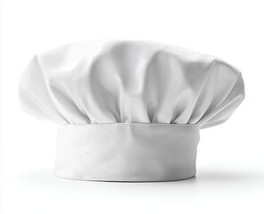 White chef's hat,  smooth fabric,  studio shot