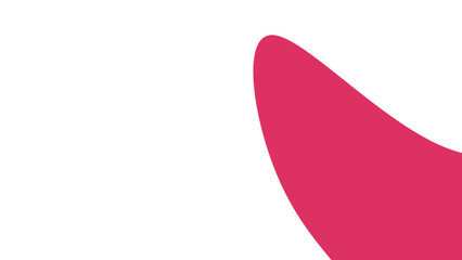 Abstract pink curved shape on a clean white background. Ideal for graphic design, branding, presentation slides, or modern creative projects.