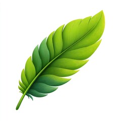 Obraz premium Vibrant green feather illustration (1)