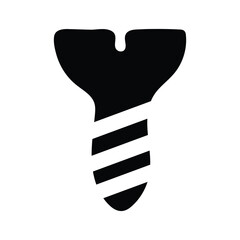 Bolt Icon: A sleek and minimalist depiction of a bolt, perfect for conveying concepts related to construction, mechanics, and industrial design.